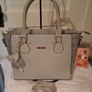 Sakroots Cream and Gray Satchel Bag
